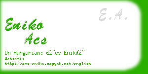 eniko acs business card